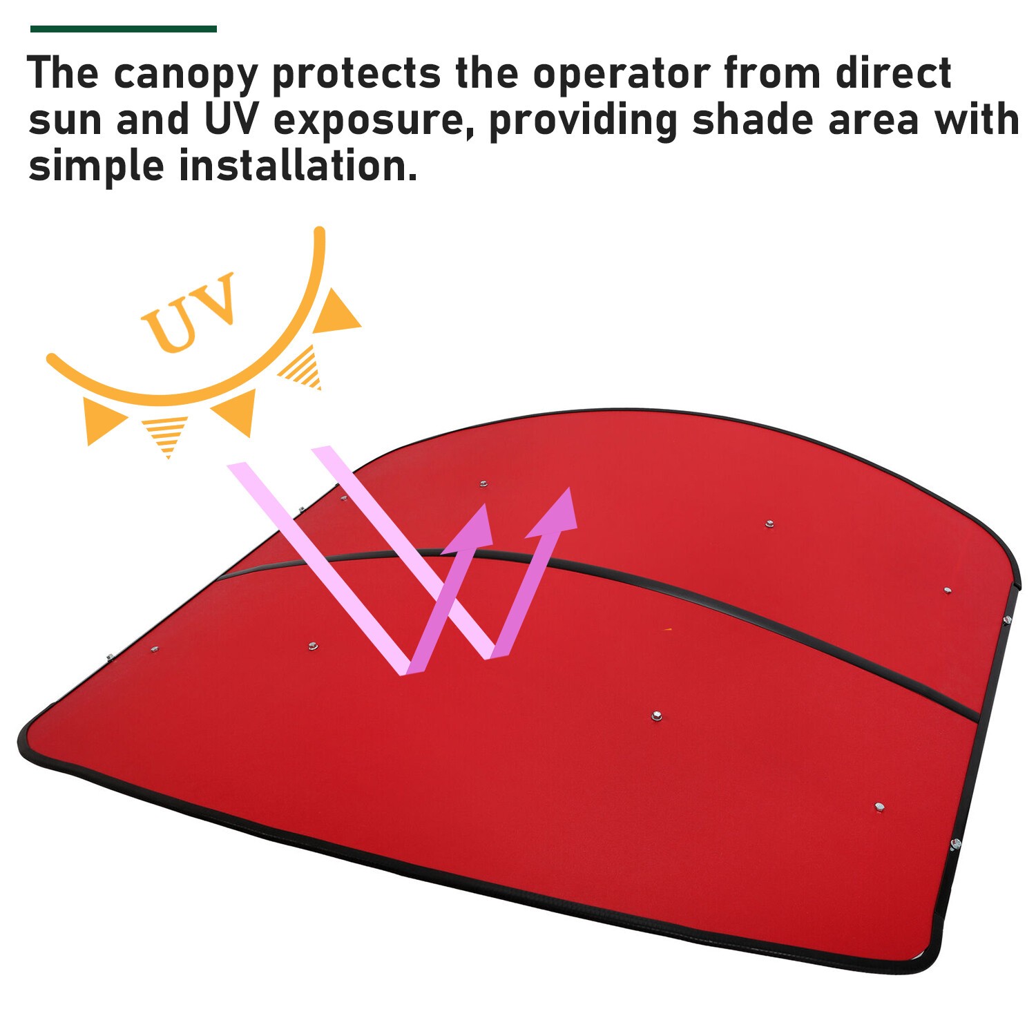 Red Tuff Top Tractor Canopy For ROPS 52″ X 52″ w/ Mounting Accessories