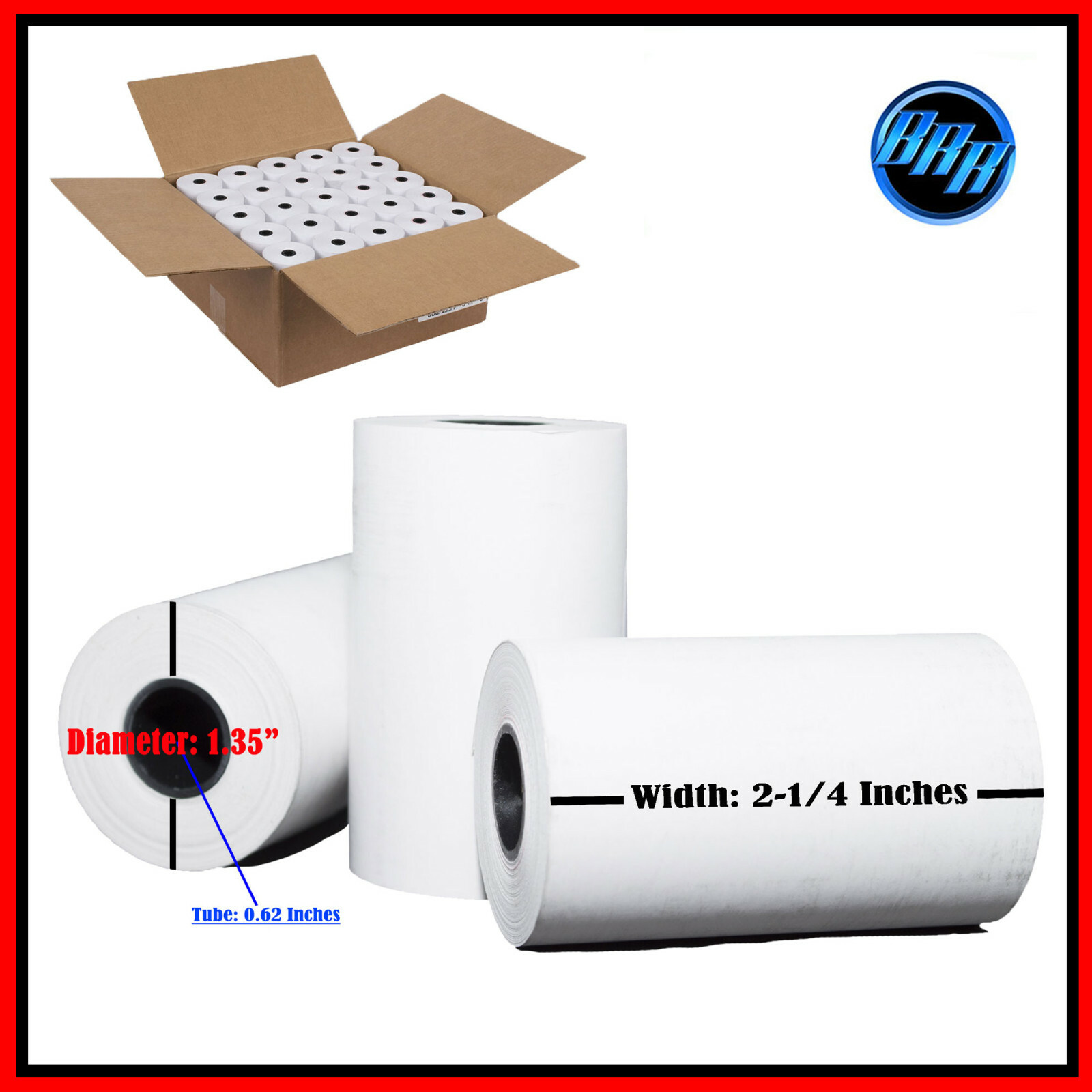 VX520 2 1/4 X 50 THERMAL PAPER 50 ROLLS VERIFONE 2 1/4″ X 50′ BPA FREE THERMAL