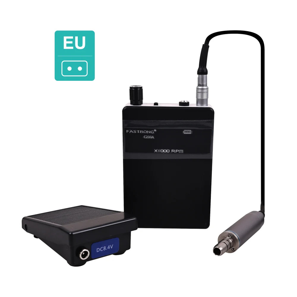 Dental Lab Portable Electric Micromotor Polishing Unit + E-type Motor Handpiece