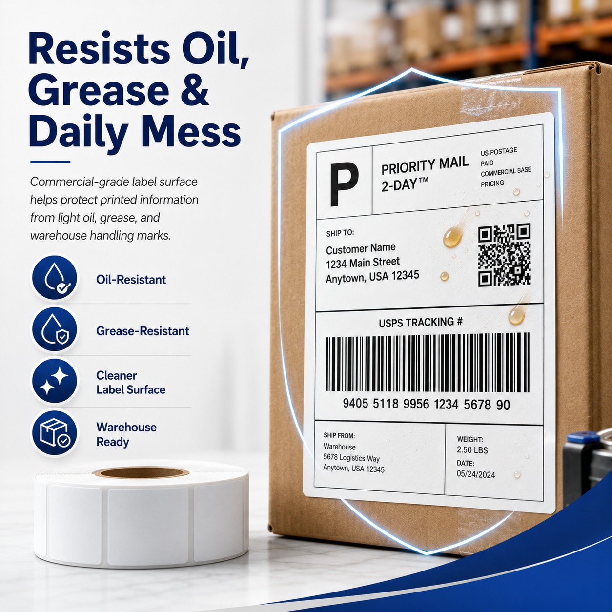 Compatible with Dymo 450 30256 2-5/16″ x 4″(59mm x 101mm) Large Shipping Labels
