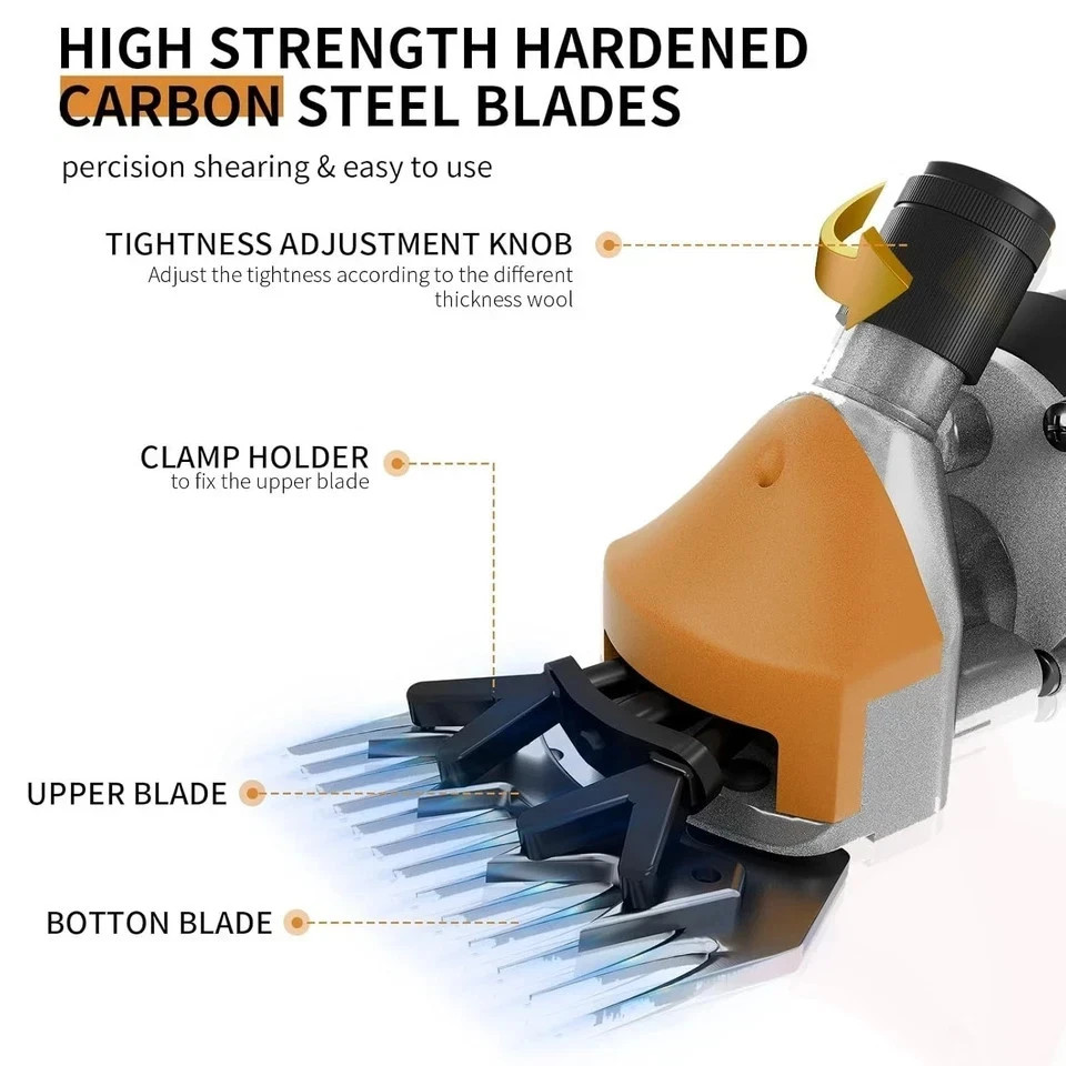 1200W Sheep Shears Clippers, 3200RPM 6-Speed Adjustable Heavy Duty Electric Shee