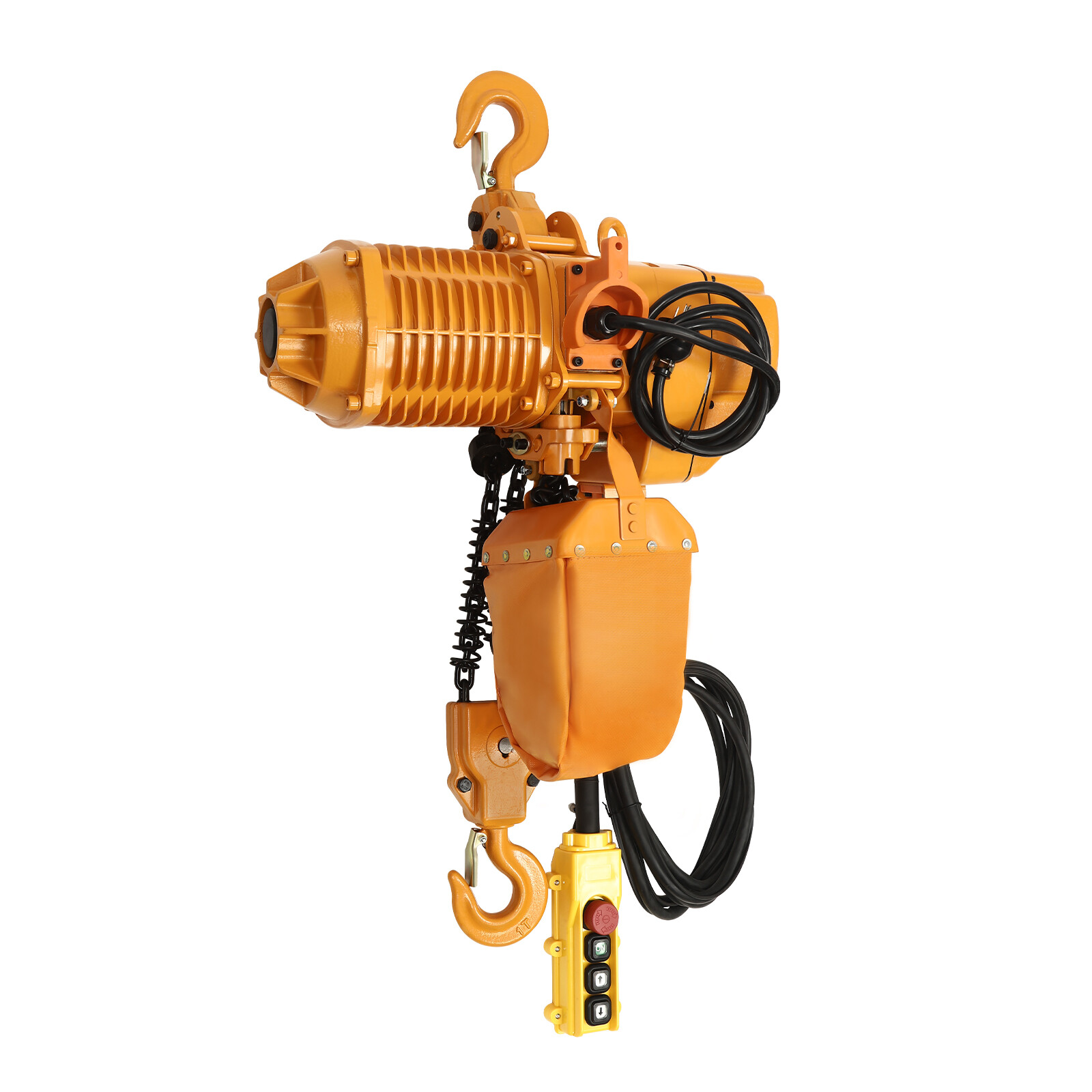 Single Phase Hoist Crane 10FT Chain 110V 1.6KW 2204LBS 1Ton Electric Chain Hoist