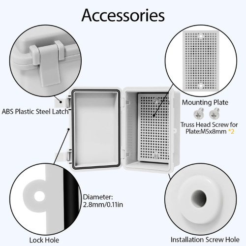 Outdoor Waterproof Electrical Box Junction Box Weatherproof IP67 ABS Plastic Enc