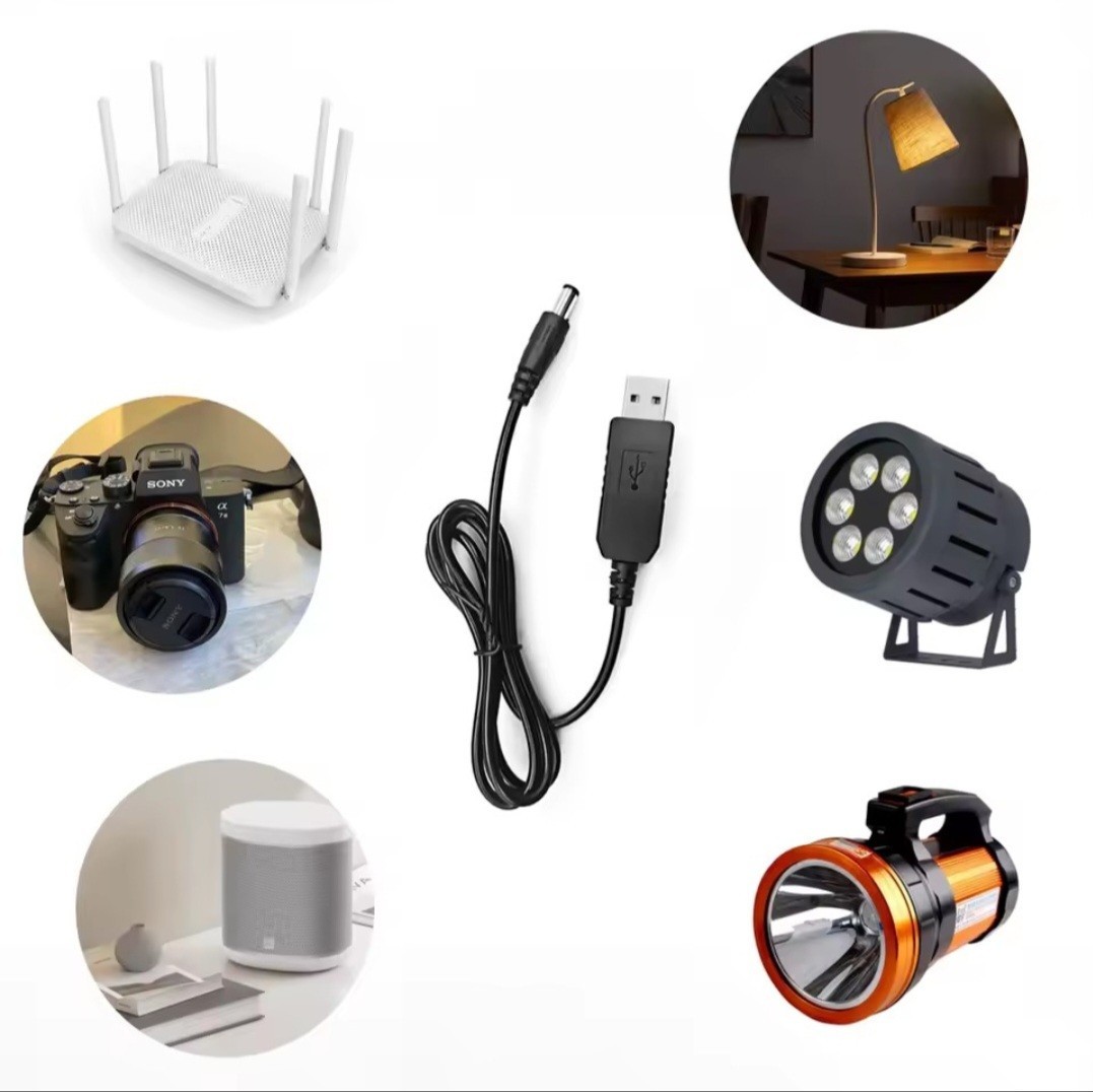 USB 5V to DC 12v Step-Up Converter Module Power Boost Adapter Cable 5.5×2.1mm
