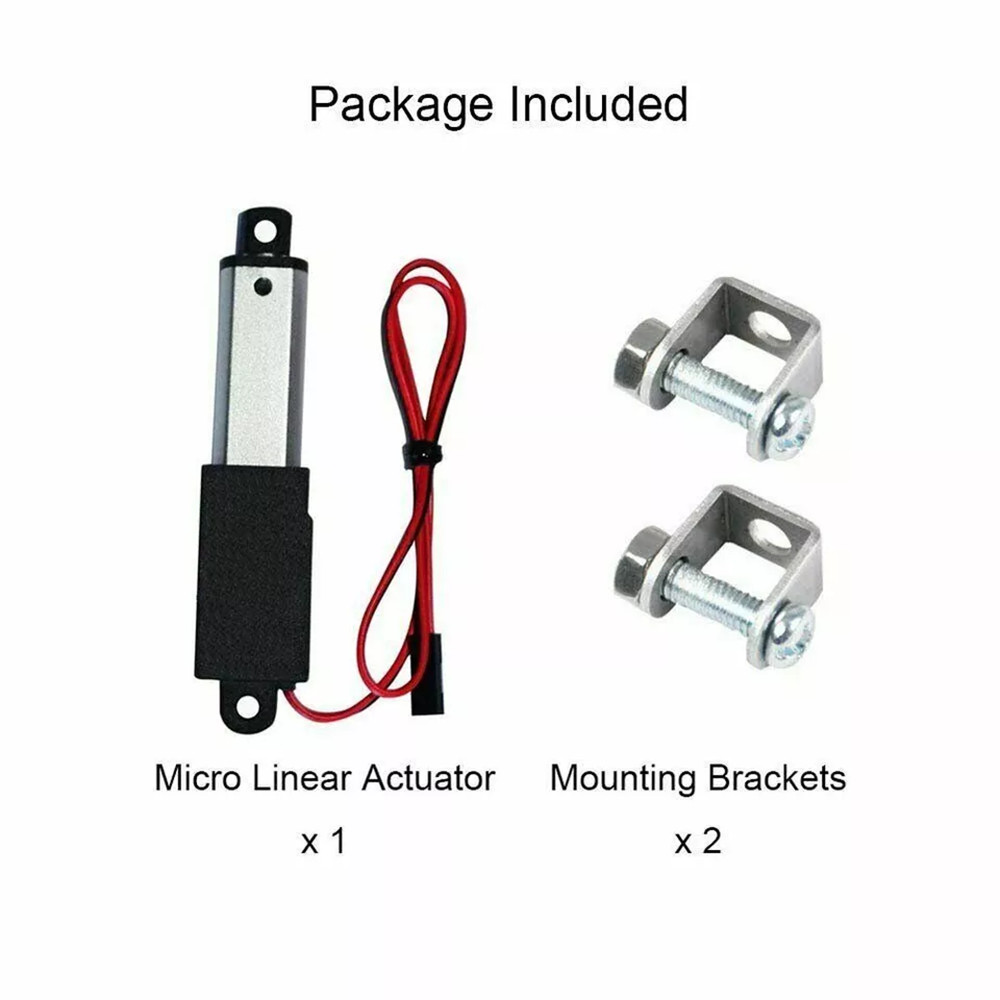 DC 12V Small Mini Micro Linear Actuator 0.4″ 0.8″ 1.2″ 2″ 4″ 6″ 8″Stroke TV lift