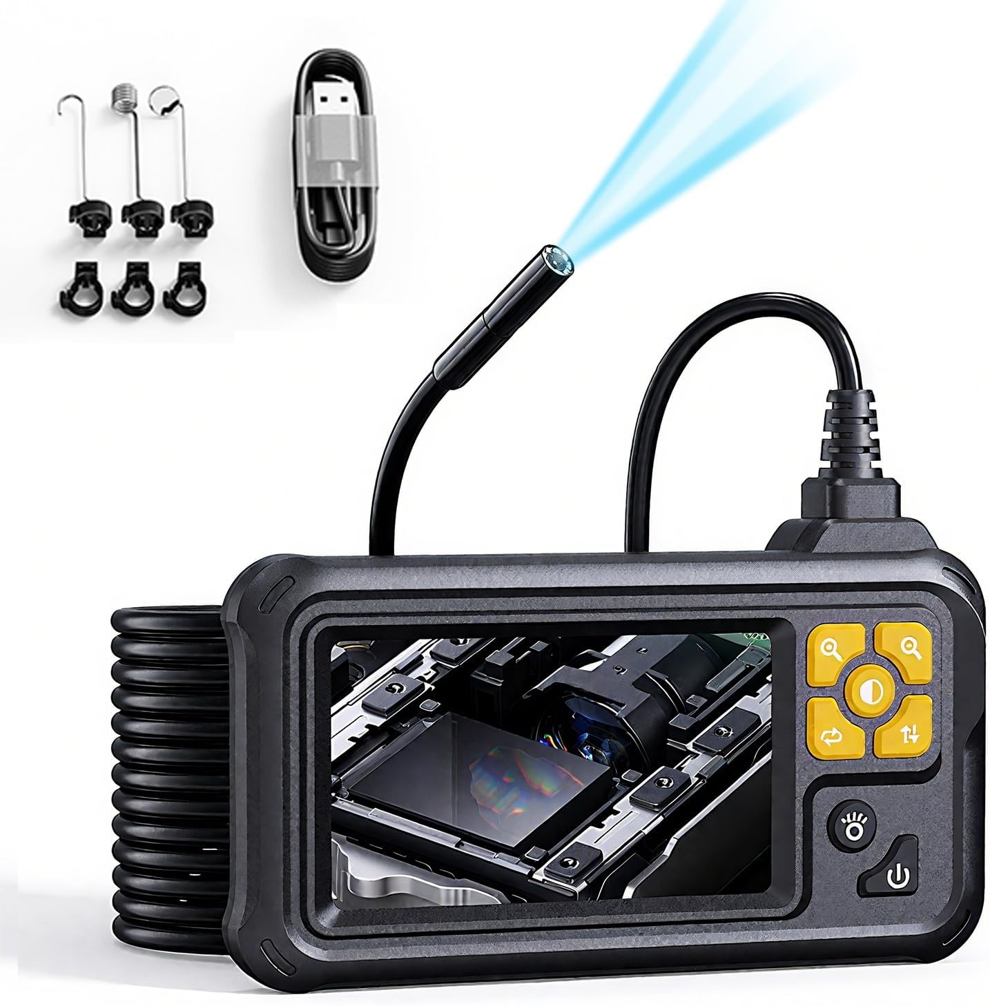 IP67 Waterproof Inspection Camera 4.3 Inch 1080P 8LED Light 10M Cable Industrial