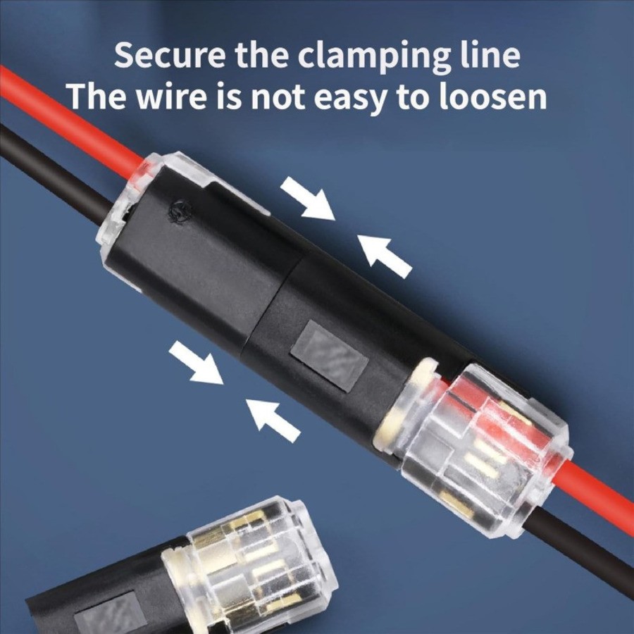 50PCS Double Wire Plug in Connector with Locking Buckle, Locking Easy to Use