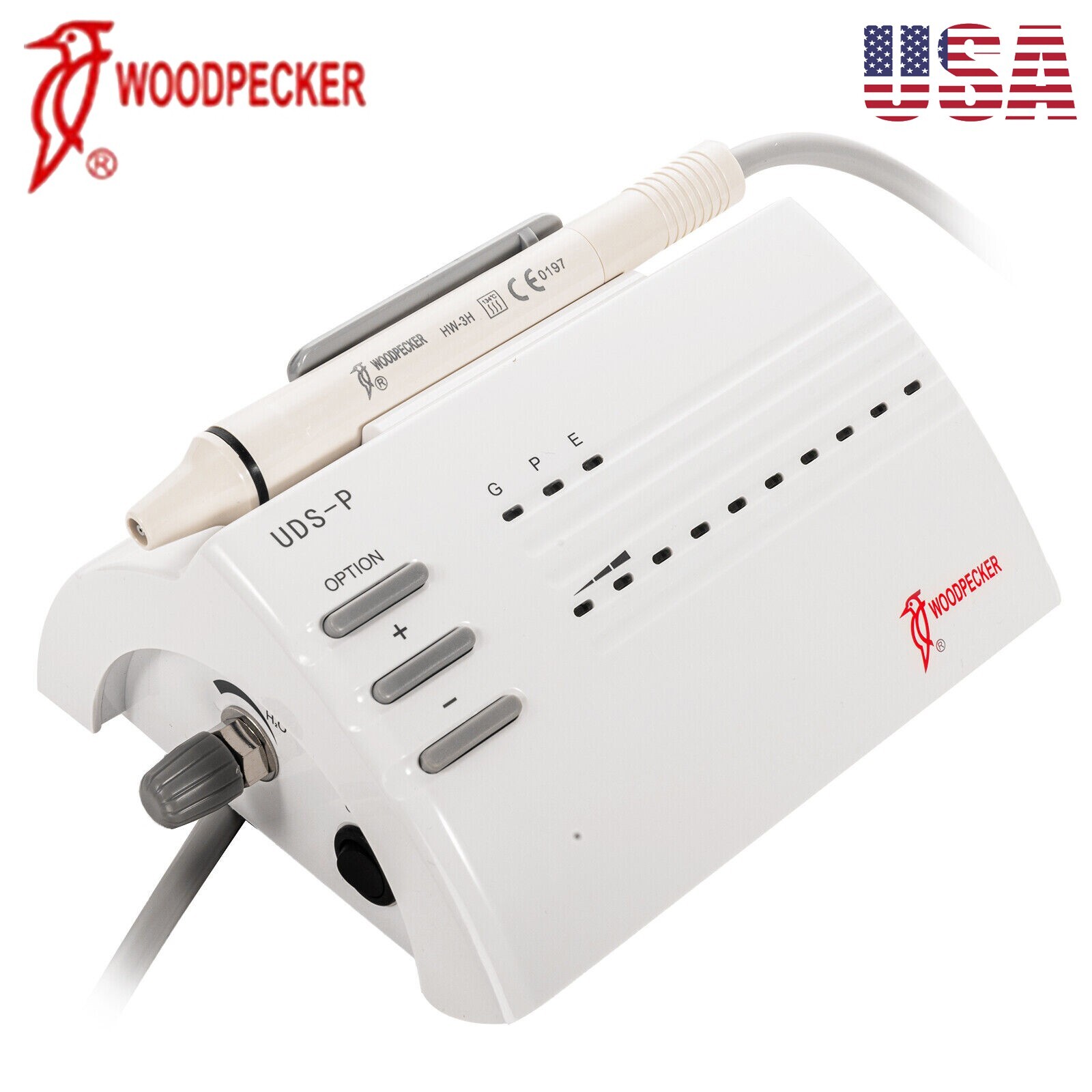 Woodpecker UDS-P Ultrasonic Piezo Dental Scaler HW-3H Handpiece with 6 Tips 110V