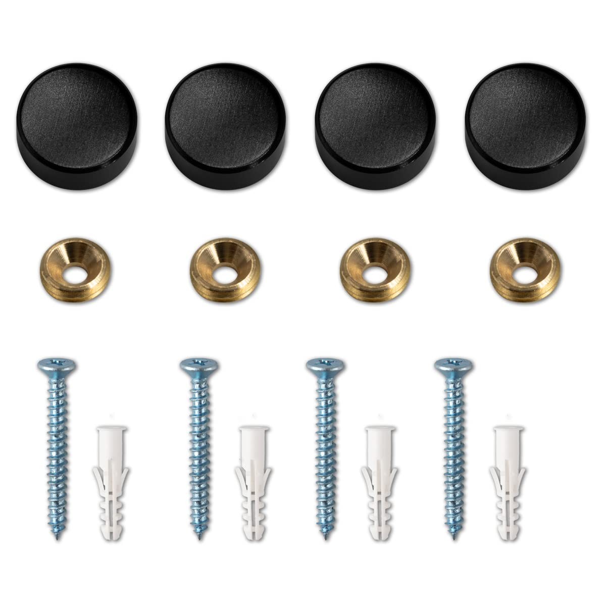 Decorative Screw Caps,Solid Aluminum Alloy Cap Mirror Screws Decorative Screw…