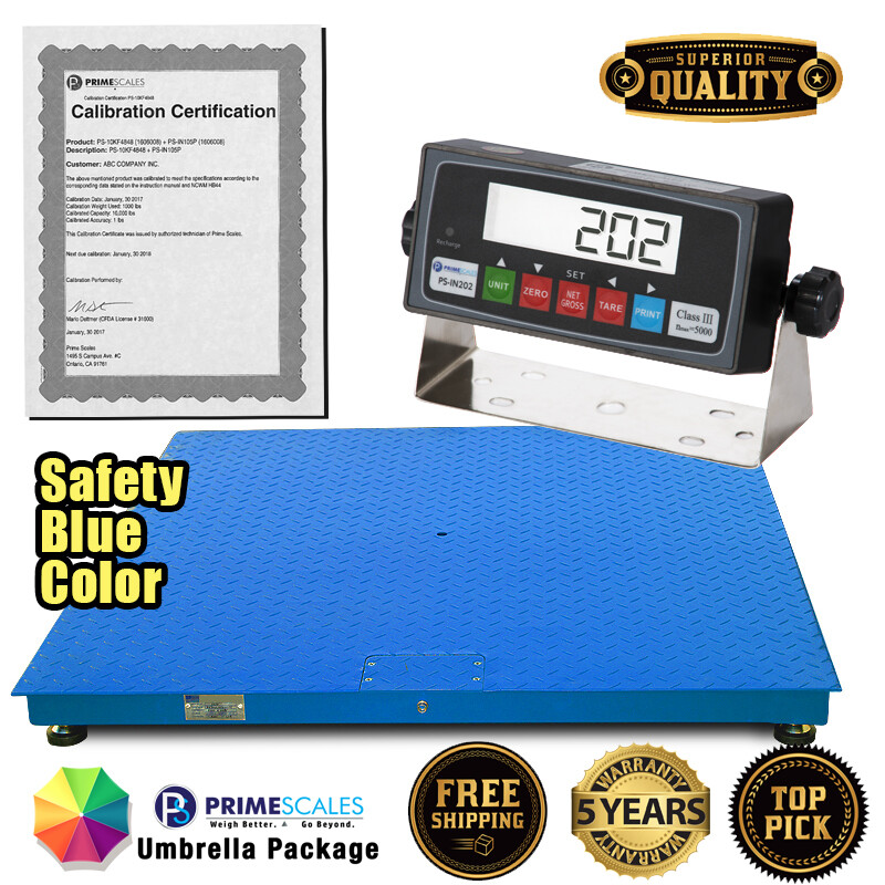 New Prime Scales 10000lb Pallet Scale /Floor Scale w/ Indicator 48×48″ Cal-Cert