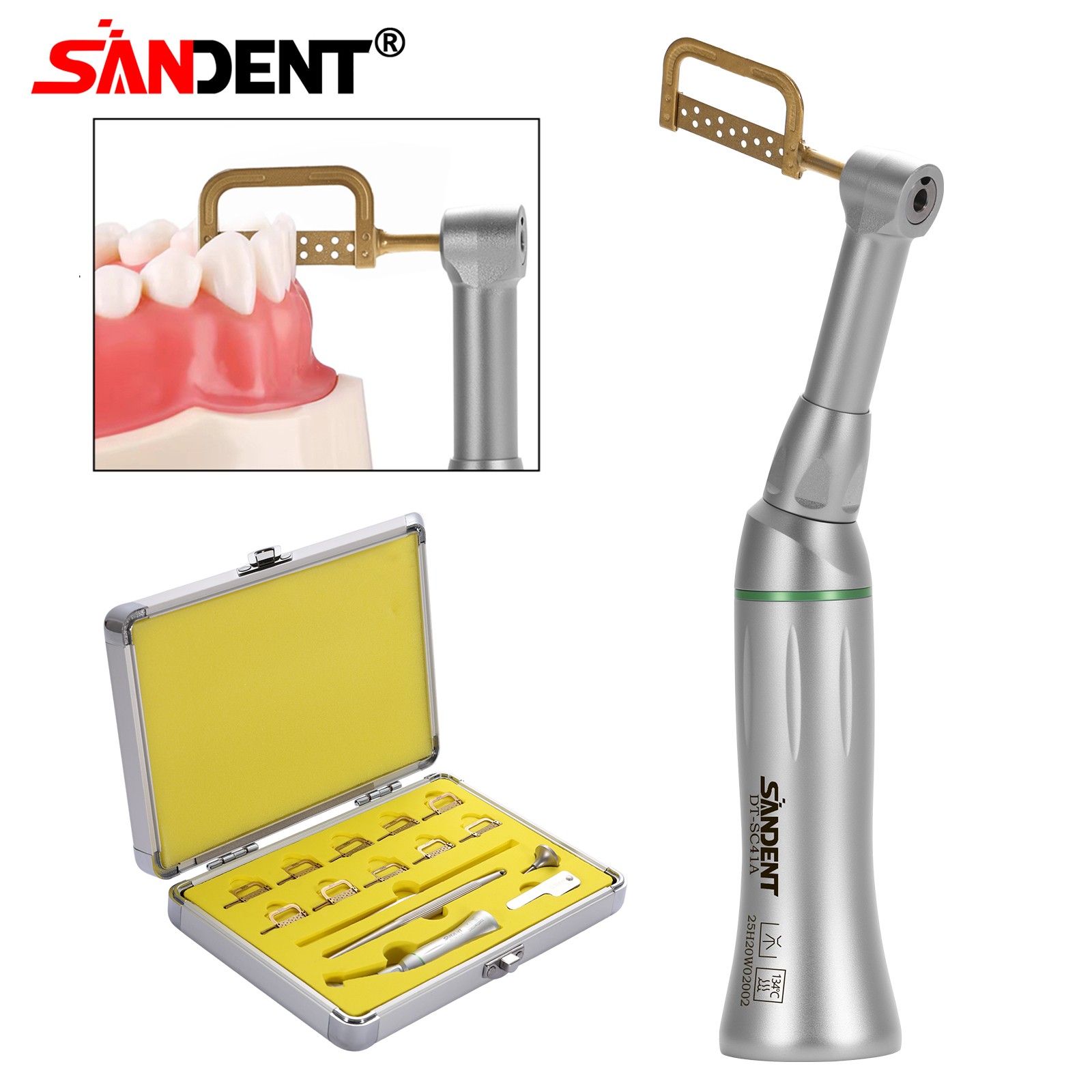 1-5* Dental Contra Angle 4:1 Reduction Handpiece IPR Reciprocating Stripping Kit