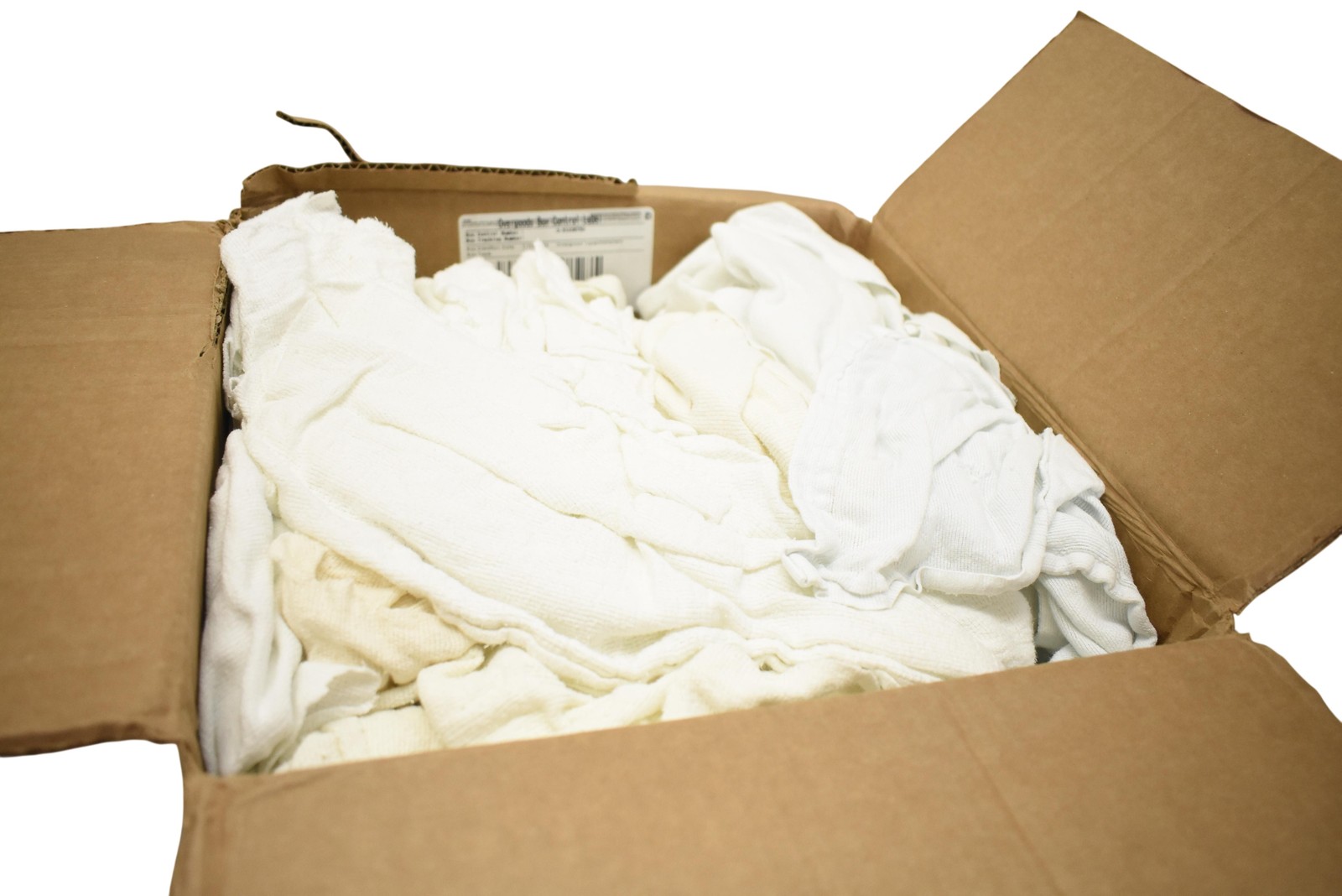 White Terry Bar Rags Cotton Wiping Cloths Bulk Shop Towels WTBR Open Box