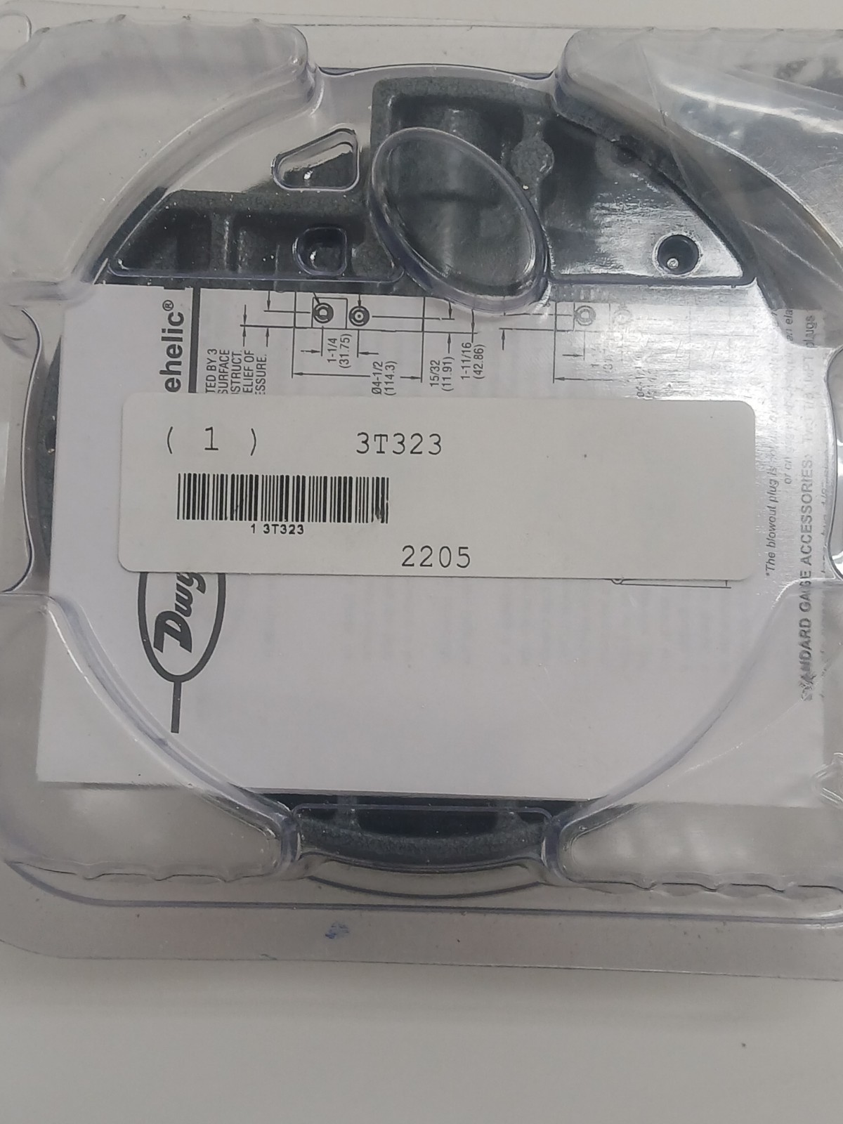 NEW!! DWYER MAGNEHELIC DIFFERENTIAL PRESSURE GAUGE, 0 TO 5 PSI, 2205