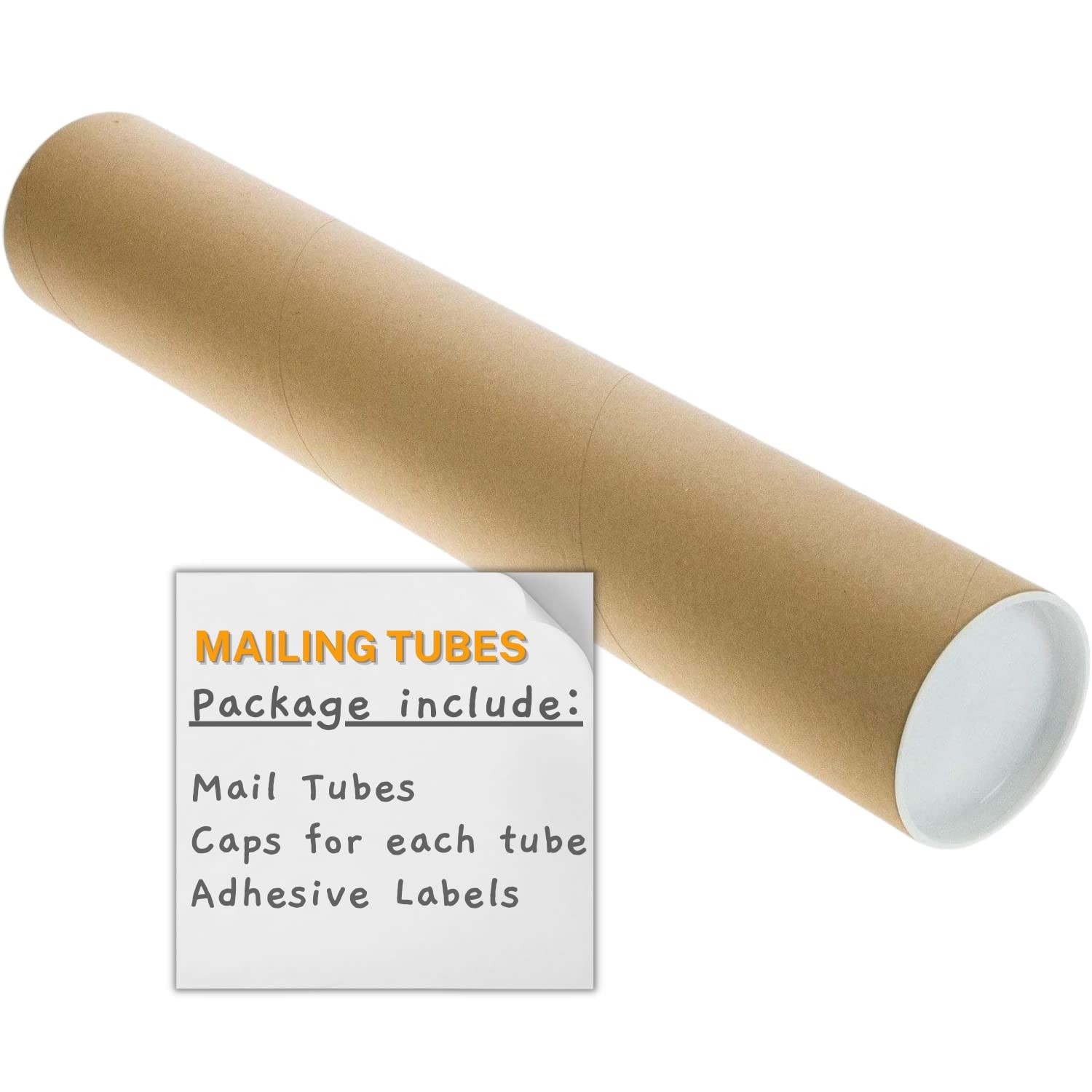Mailing Tubes with Plastic Caps Shipping Cardboard Blueprints Artwork Poster …