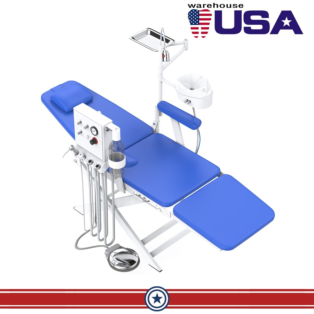 Portable Dental Delivery Treatment Cart Unit High Suction BD-402A/ Folding Chair