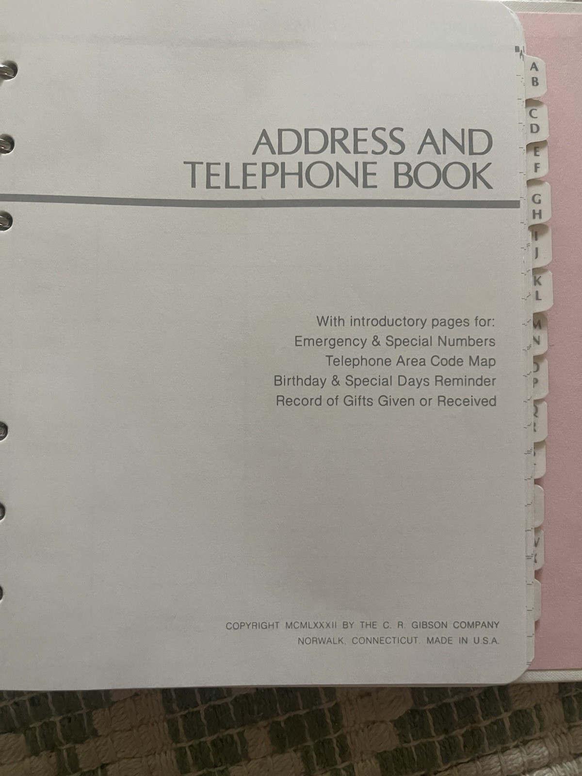 Vintage 1980s New Address & Phone Number Book Free Shipping