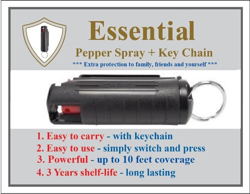 Pepper Spray with Keychain – Self Defense – Convenient to Carry – 4 Units