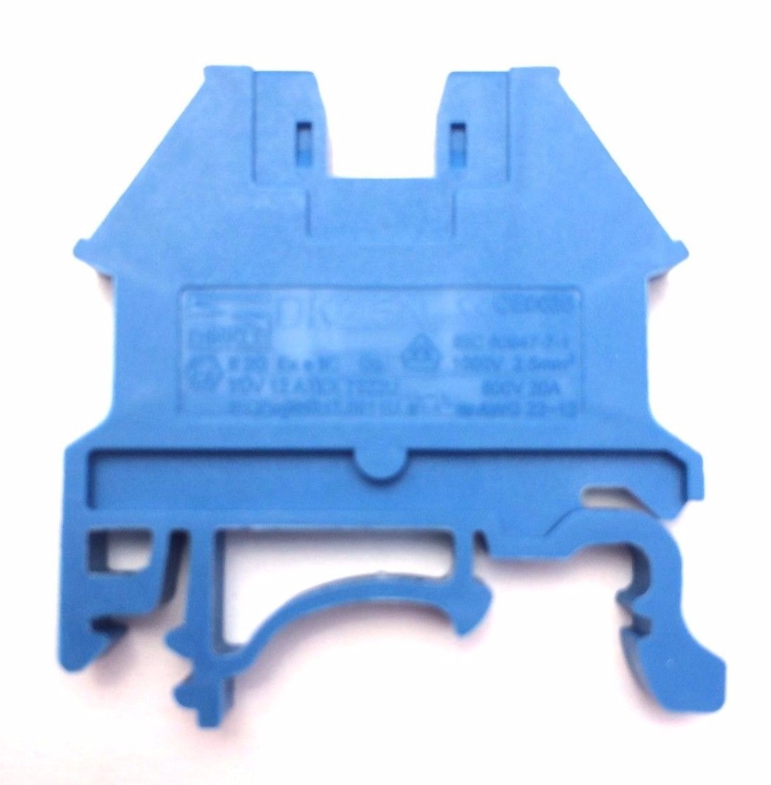 DIN Rail Terminal Blocks 40 Quantity DK2.5N-BL Dinkle Blue 12 AWG Gauge 20A 600V