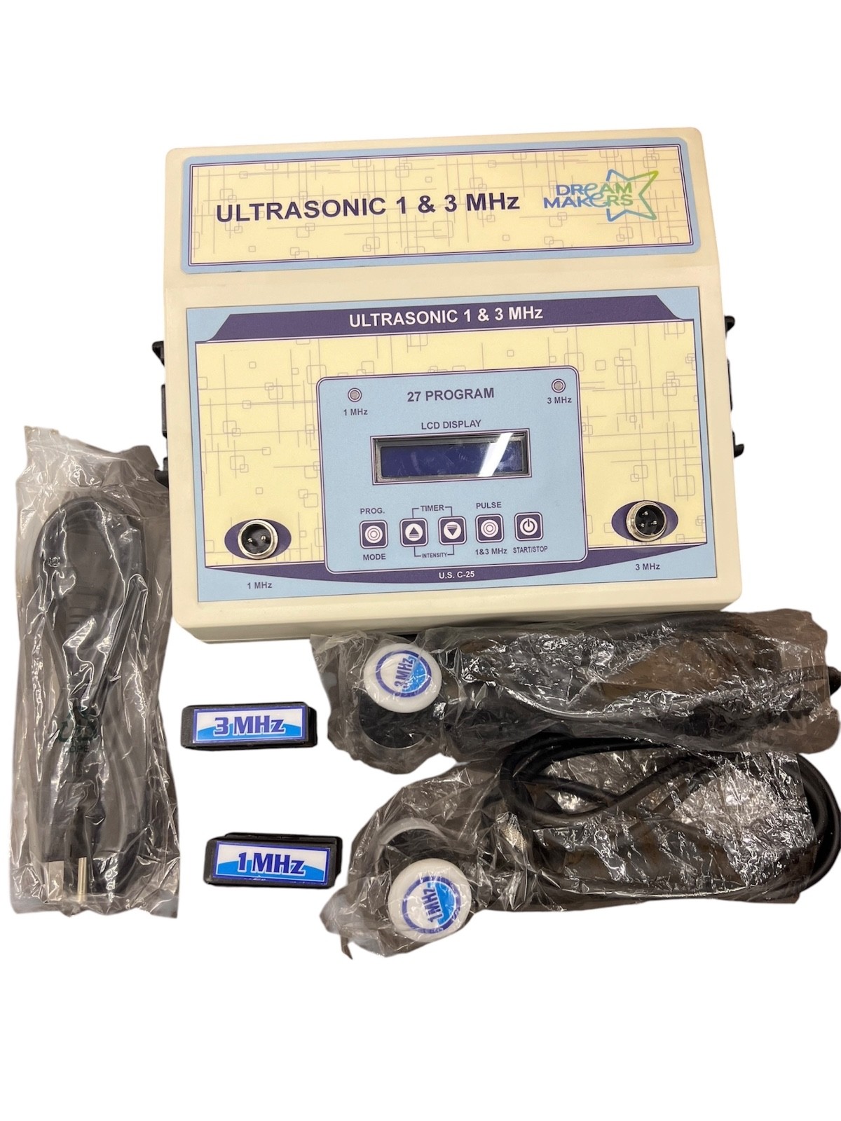 US Pro Ultrasound Therapy 1MHz & 3MHz Unit Home Use Physical Therapy Machine