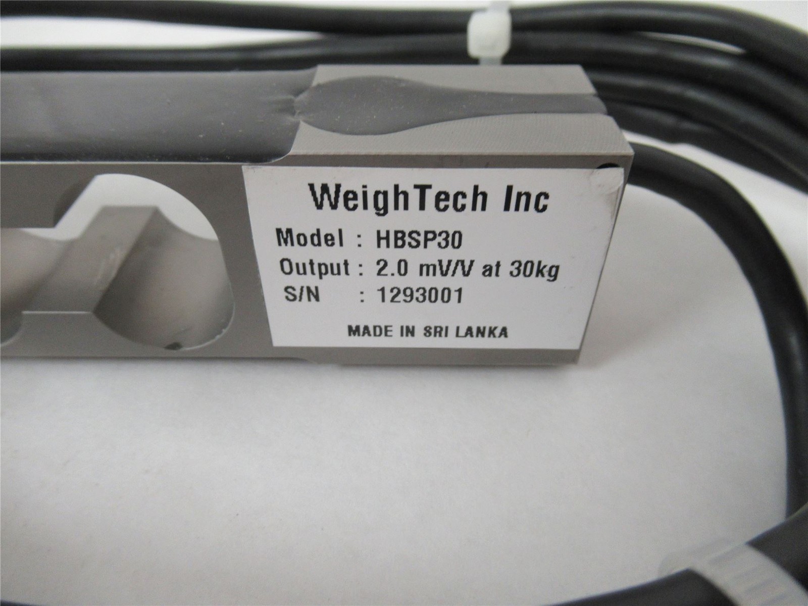 254185 New-No Box; WeighTech HBSP30 Load Cell 30kg