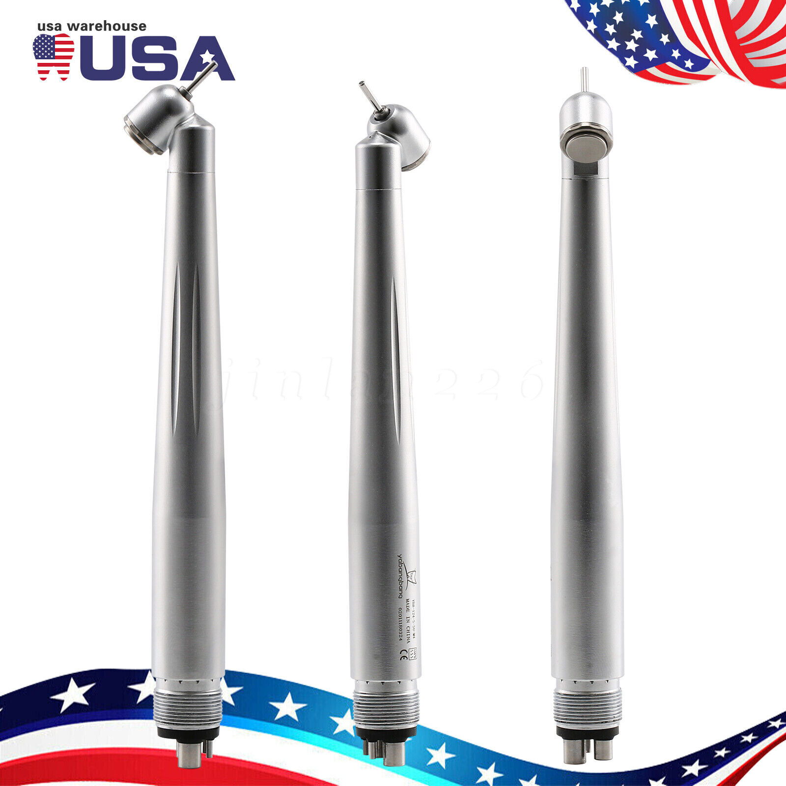 Yabangbang Dental 45 Degree Surgical High Speed Handpiece Push Button 4Hole WCA4