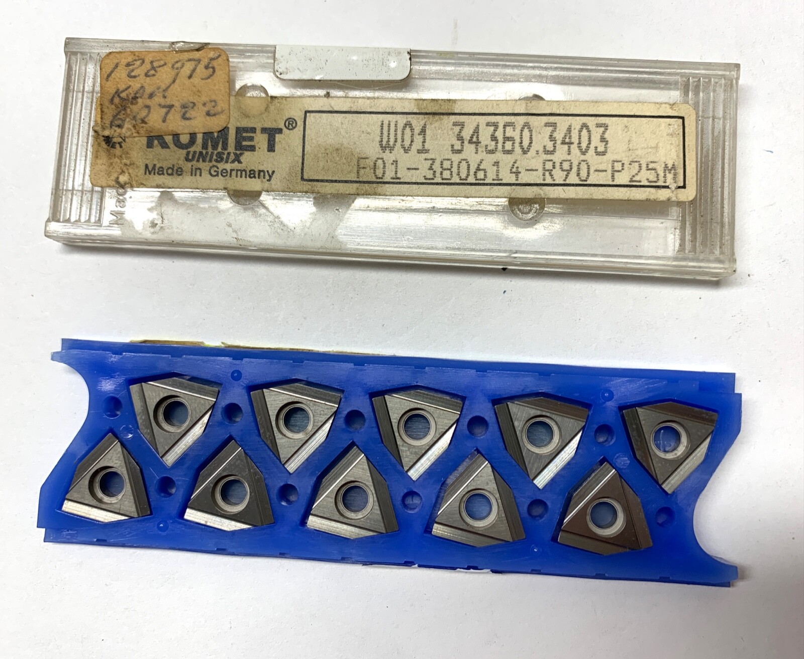 KOMET Carbide Inserts – W01 34360.3403, F01-380614-R90-P25M – Qty. 10 – NEW