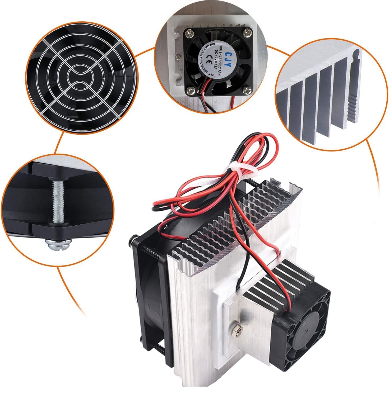 Mini Air Conditioner DC 12V DIY Thermoelectric Peltier Refrigeration Cooling Sys