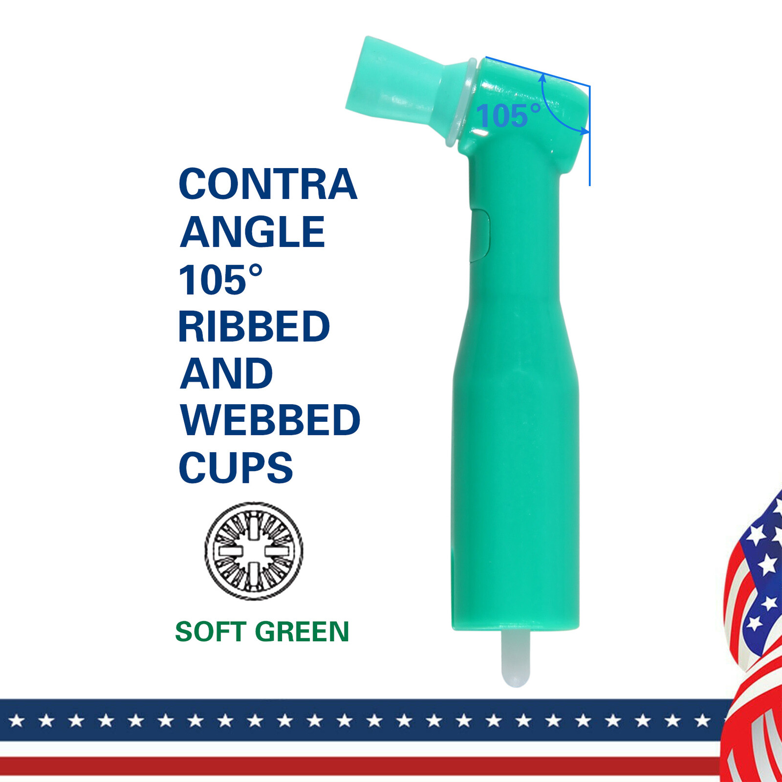 Dental Disposable Prophy Angles Soft/Firm 90° 105° -Latex Free 100-500-1000 pcs