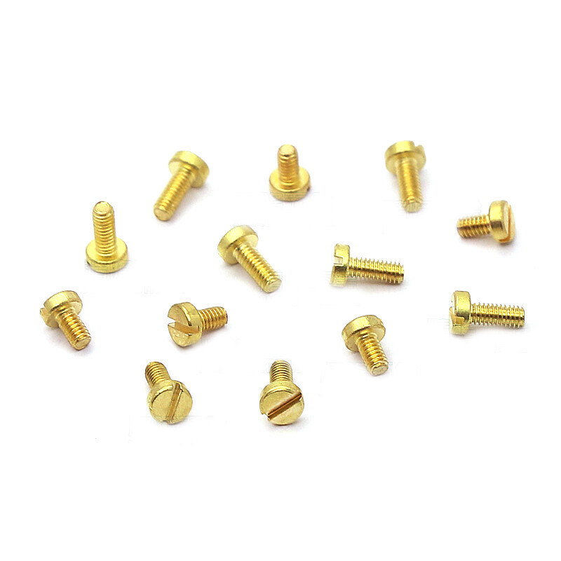 M1.2 M1.4 M1.6 M2 M2.5 M3 Brass H70 Slotted Cylinder Head Screws Bolt DIN84