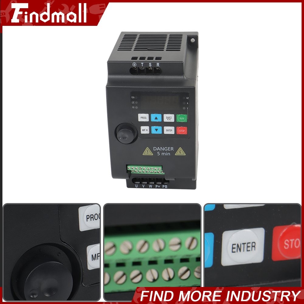2.2KW VFD 220V 3HP 1 to 3 Phase Variable Frequency Drive Inverter