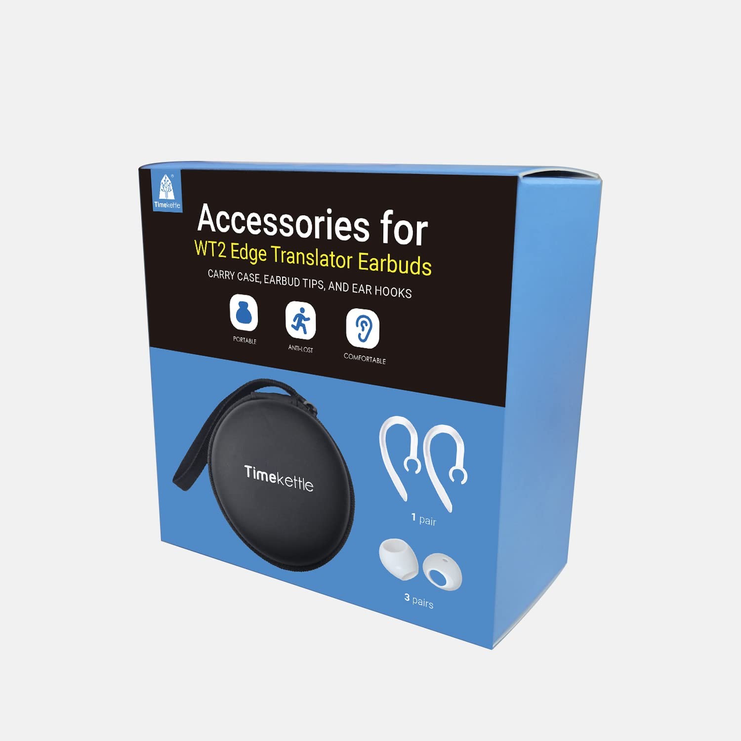 Timekettle Accessories for WT2 Edge/W3 and P1 Translator Earbuds, Including 1 Pa