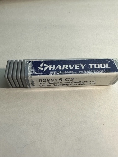 Harvey Tool 929915-C3 1/8″ D x 1/8″ S x 1-1/2″ OAL 0.0600″ Tip 4FL Dound End