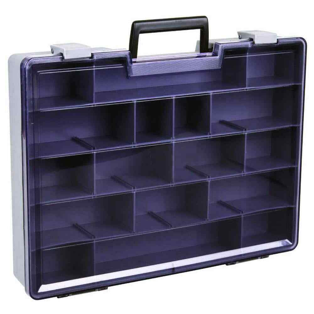 Flambeau 724-2 Adjustable Compartment Storage Box 15-1/2″W x 2-1/2″H x 11-3/4″D