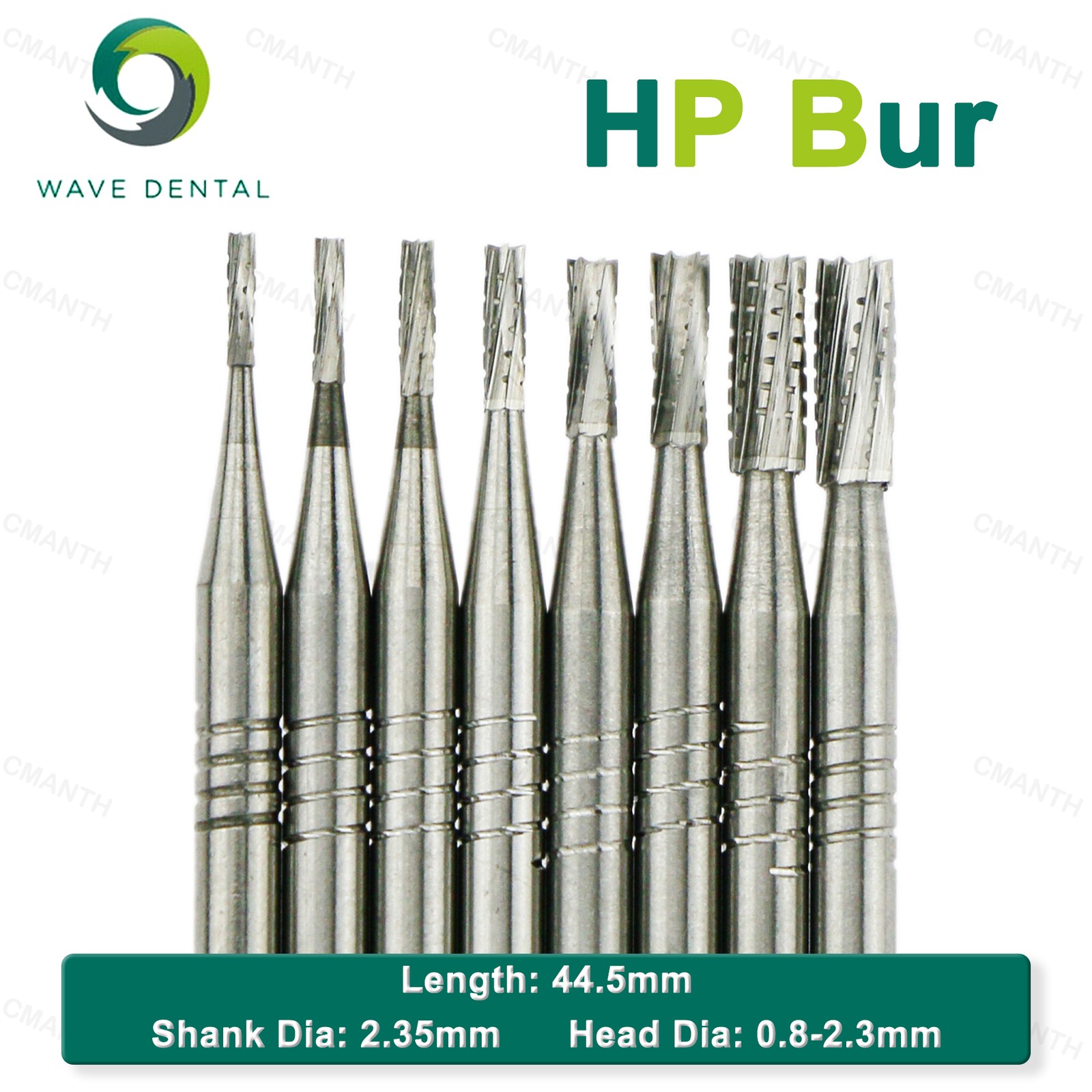 US WAVE Drill Dental Tungsten Carbide Burs HP 2.35mm For Straight Handpiece