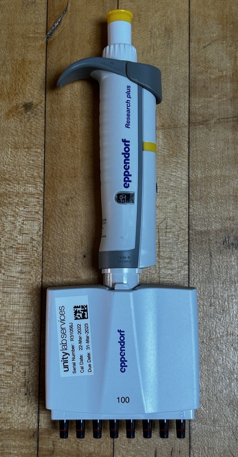 Eppendorf 8-Channel Pipette 10–100 µL – Multichannel – Tested Excellent