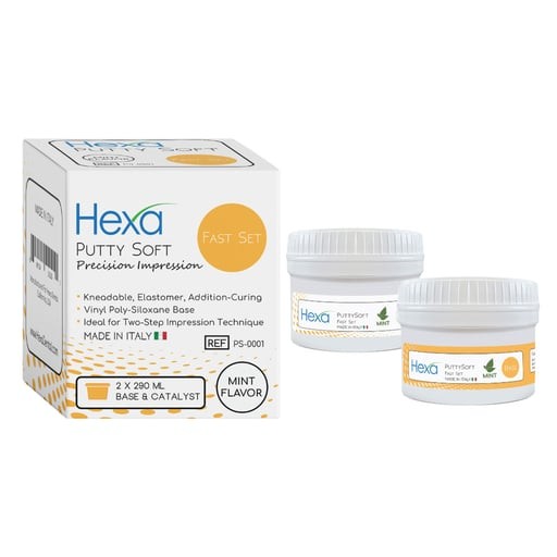 Hygedent Hexa VPS Putty Soft Regular Set Mint 290 mL Base & Catalyst BB 06/2026