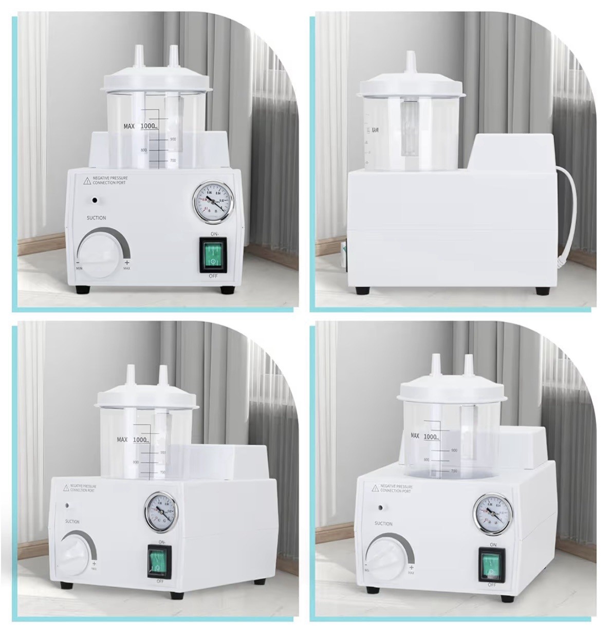 Portable Phlegm Suction Unit Aspirator Machine H003-B Emergency Home Care Device