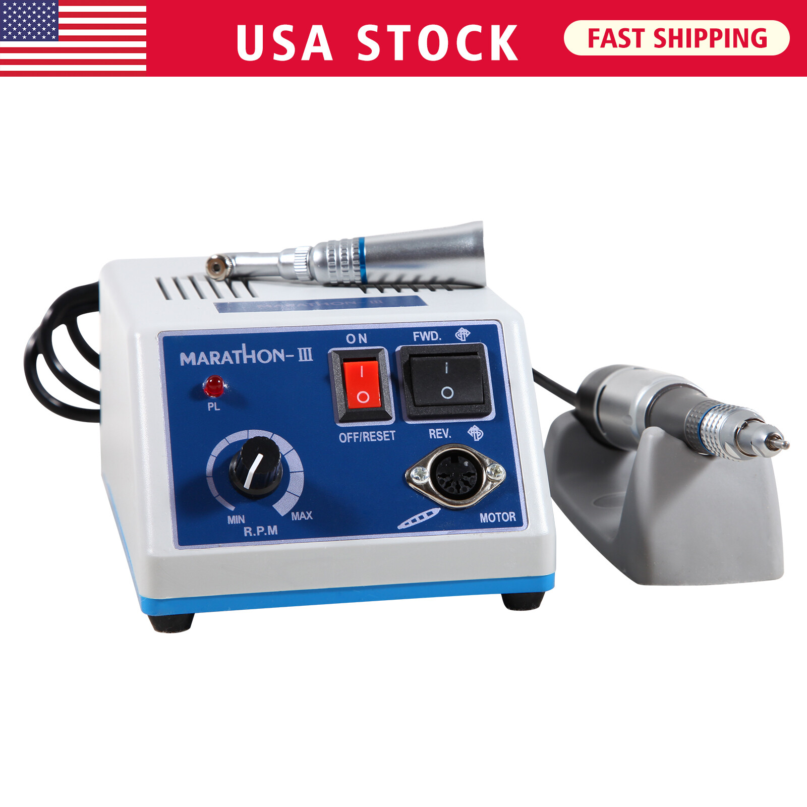 Marathon Electric Micromotor 35K RPM Contra Angle / Straight Cone 3 Colors OR-M3