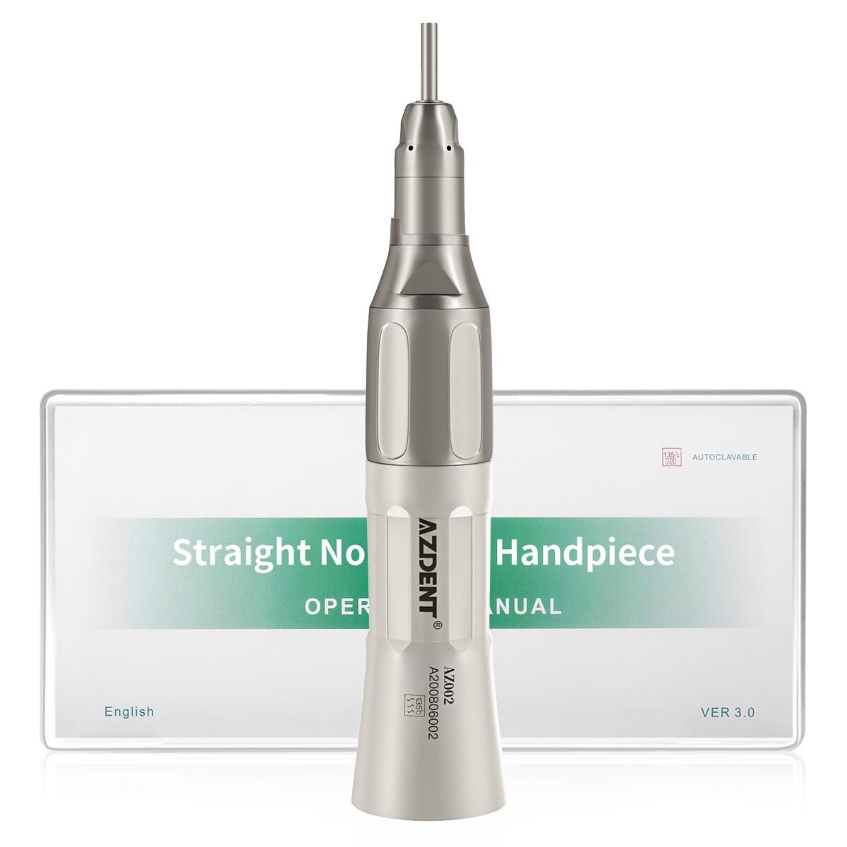 AZDENT Dental Slow Low Speed Handpiece Straight Contra Angle Air Motor 4/2Holes