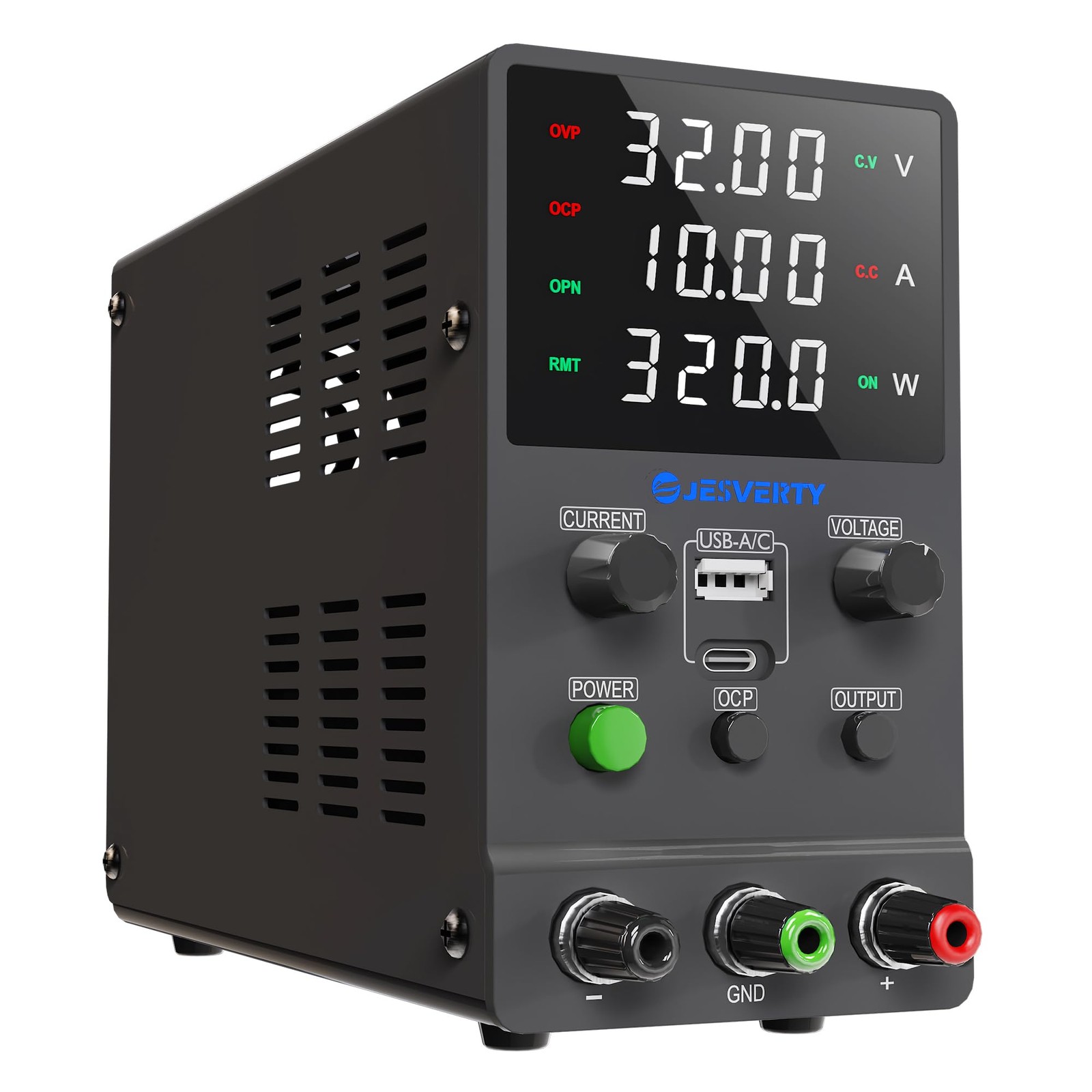 DC Power Supply Variable, 0-32V 0-10A Adjustable Switching DC Regulated Bench…