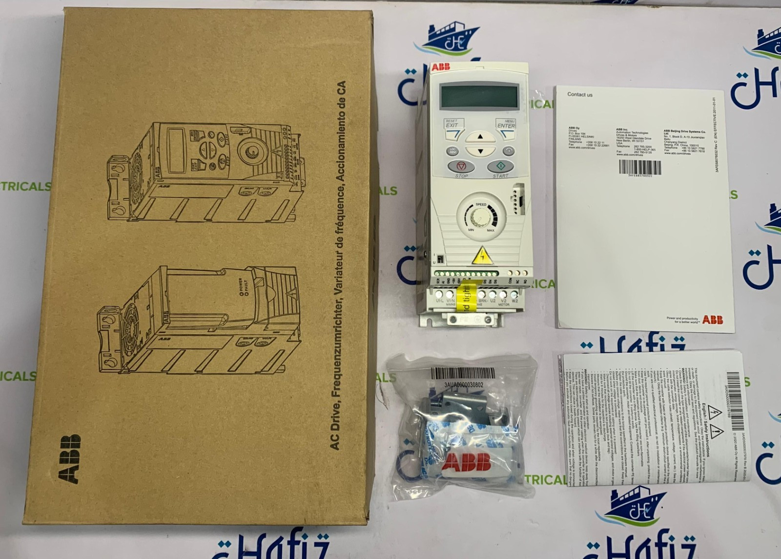 ABB ACS150-03U-01A2-4 VFD DRIVE 0.37KW 1/2HP 3-400/480V 2.2/1.8 A FREE SHIPPING