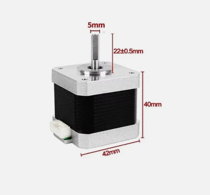 NEMA17 42mm Open-Loop Stepper Motor, 2-Phase 1.8°, 0.42Nm, Suitable for Printer