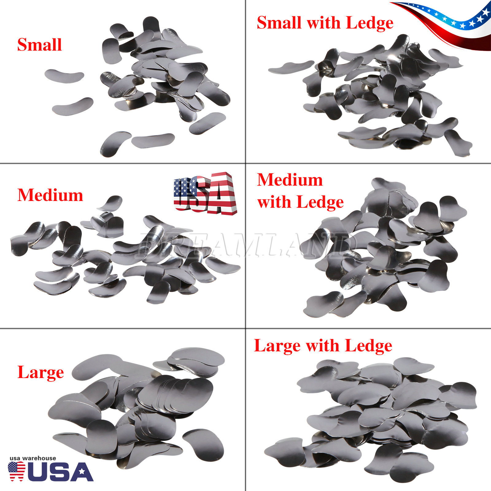 50Pcs Dental Matrices Bands Sectional Contoured Metal Matrix bands S/M/L
