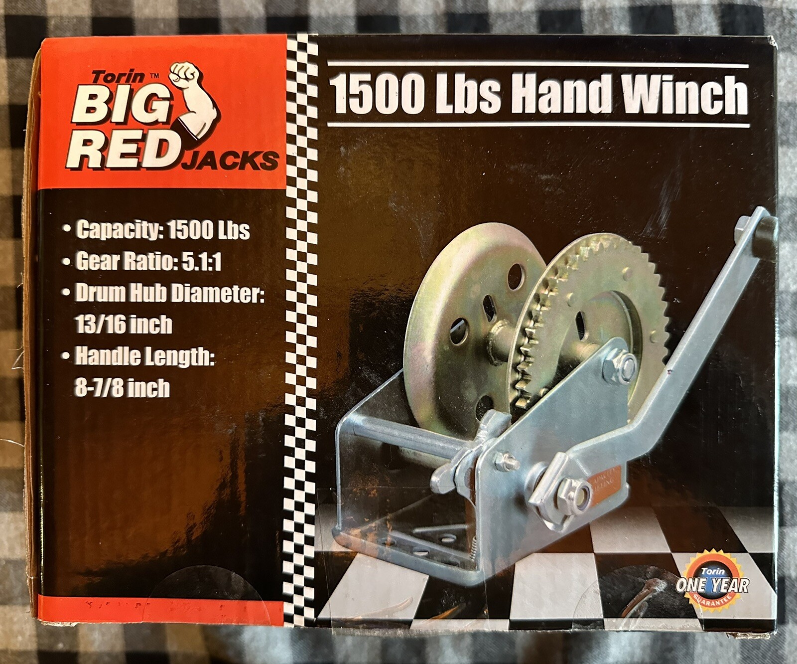 NIB – Torin Big Red Jacks 1,500 lbs Geared Ratio 5.1:1 Hand Winch – TRT1151