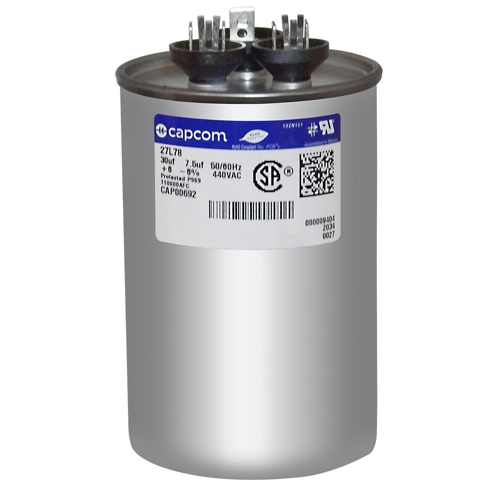 Trane American Standard Capacitor 30/7.5 uf MFD 440 volt CPT-0692 CPT00692