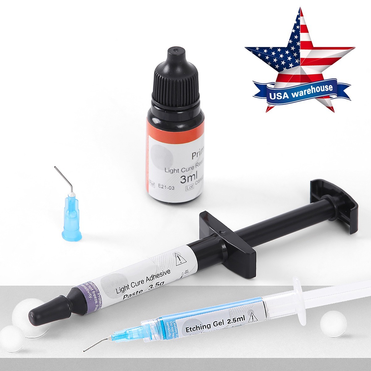 Dental Orthodontic Light Cure Bonding Adhesive Kit For Brackets Braces