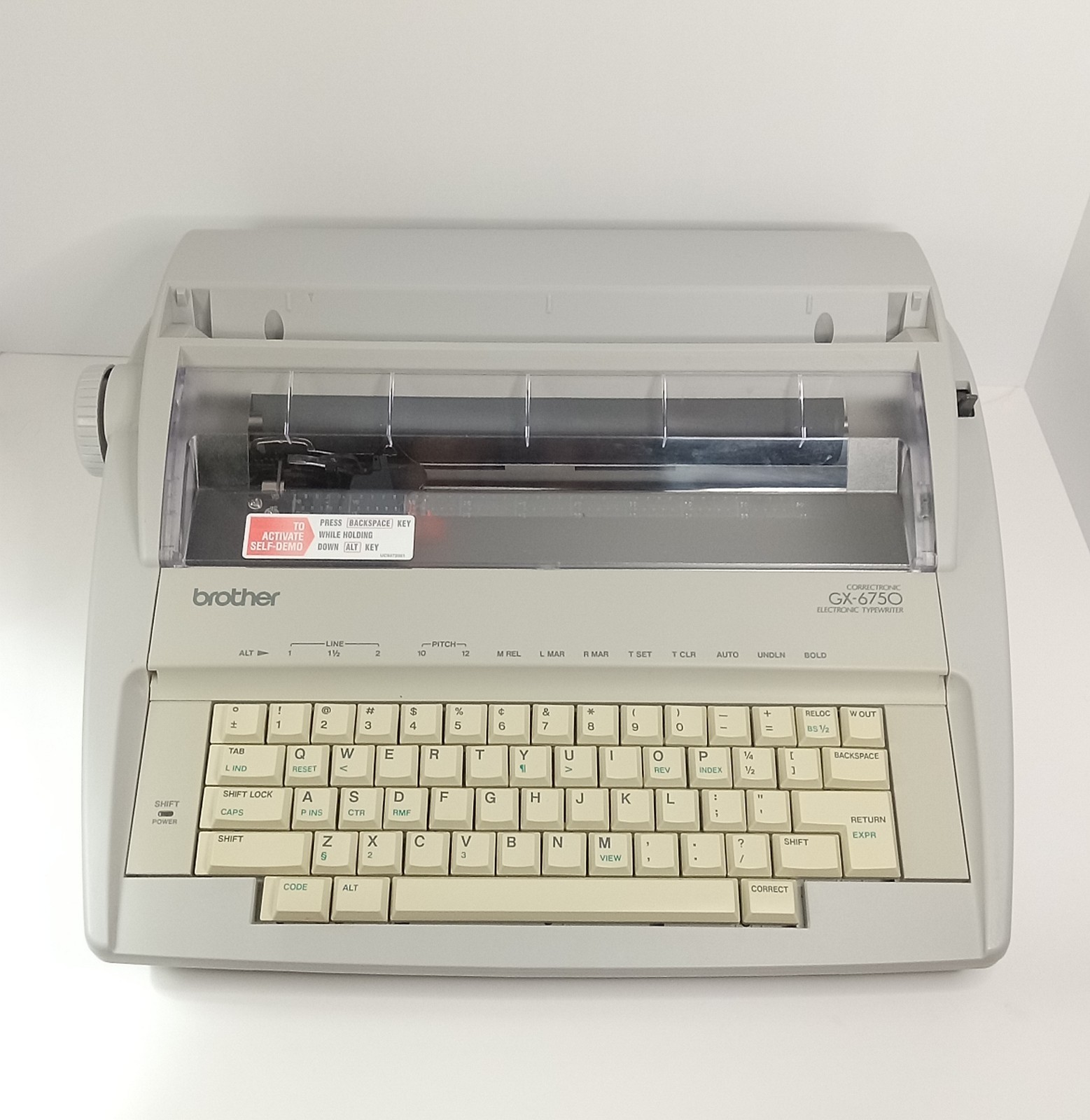 Brother Correctronic Electronic Typewriter GX-6750 – Tested & Working