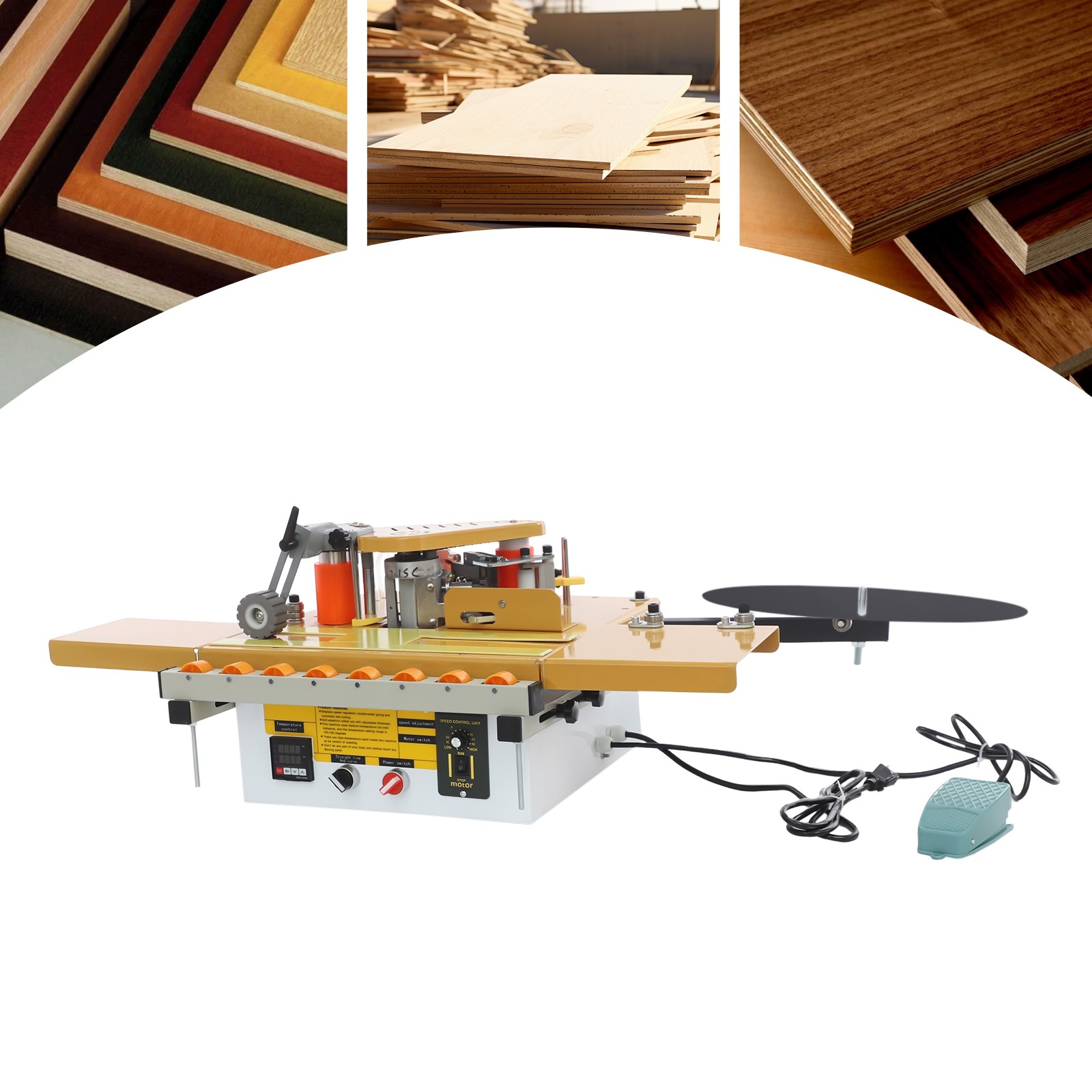 Woodworking Edge Bander Banding Machine Curve Straight Edge Banding Machine 110V