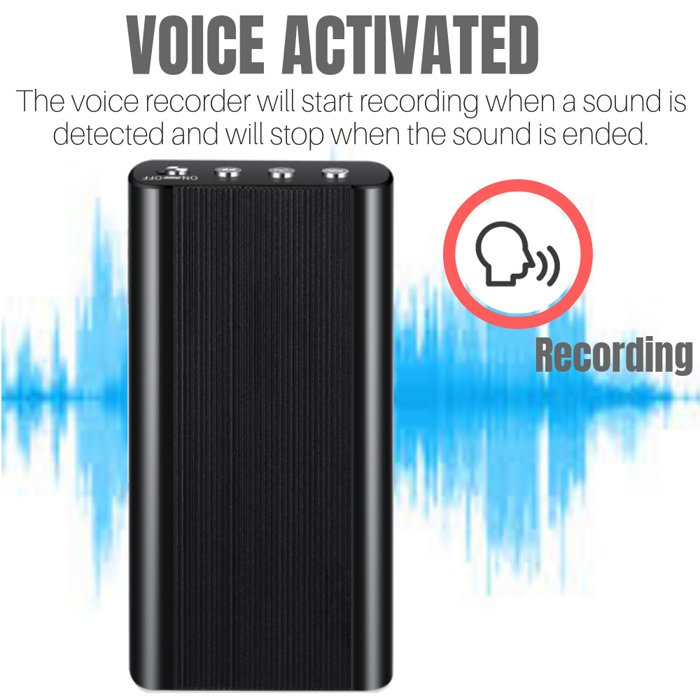 240 Hr Spy Mini MP3 Digital Voice Activated Recorder 16GB Audio Recording Device