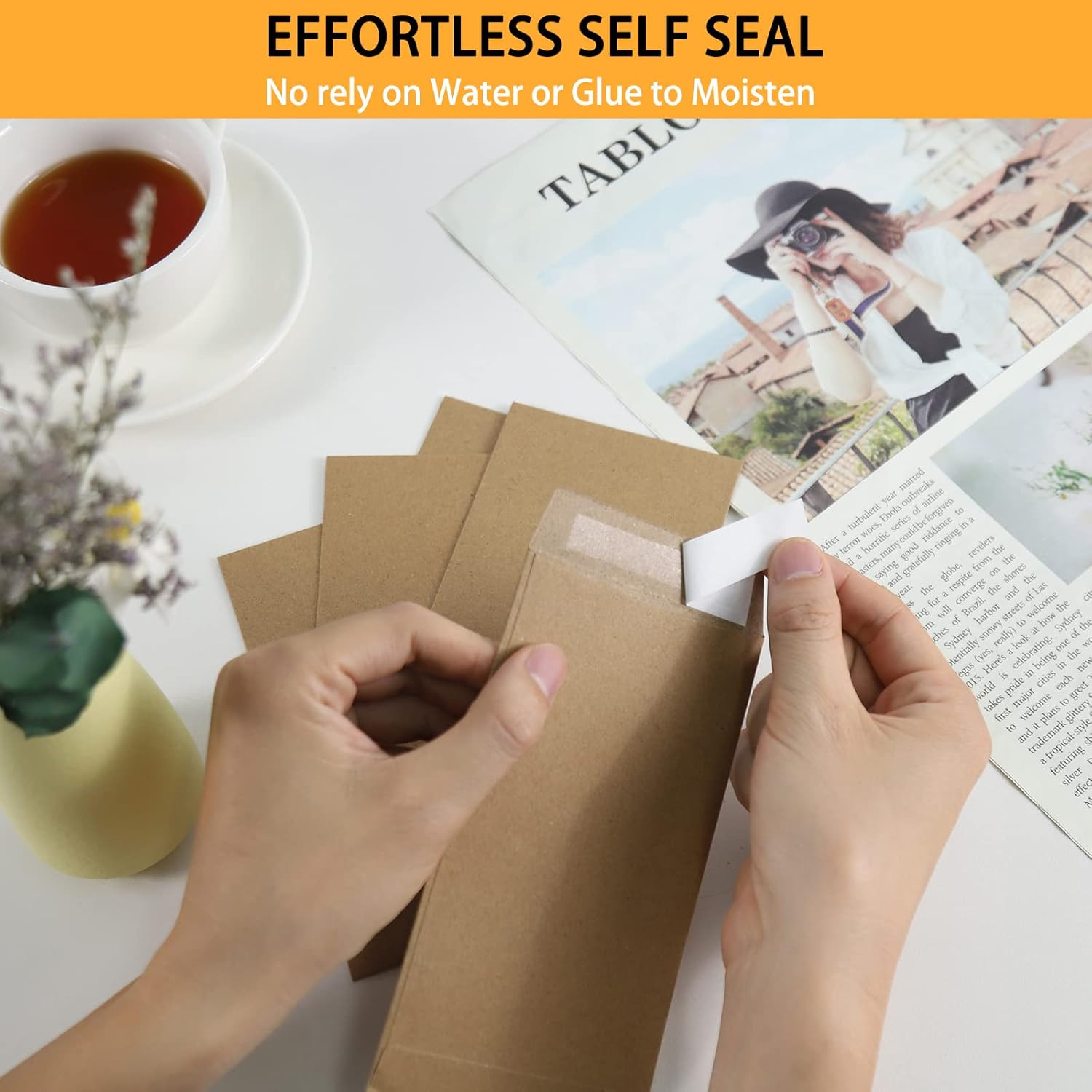 100 Pack Cash Envelopes Self Adhesive 6.7X3.5 Inch, Fit for Envelope Money Savin